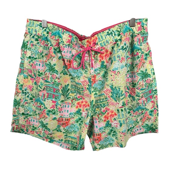 Colorful Beachy Mens Swim Shorts - Picture 1 of 10